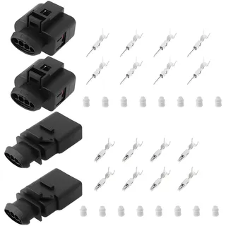 SG Store 2 Sets 4-poliger Sensorstecker männlich weiblich Stecker 1K0973804 1J0973704 kompatibel mit VW
