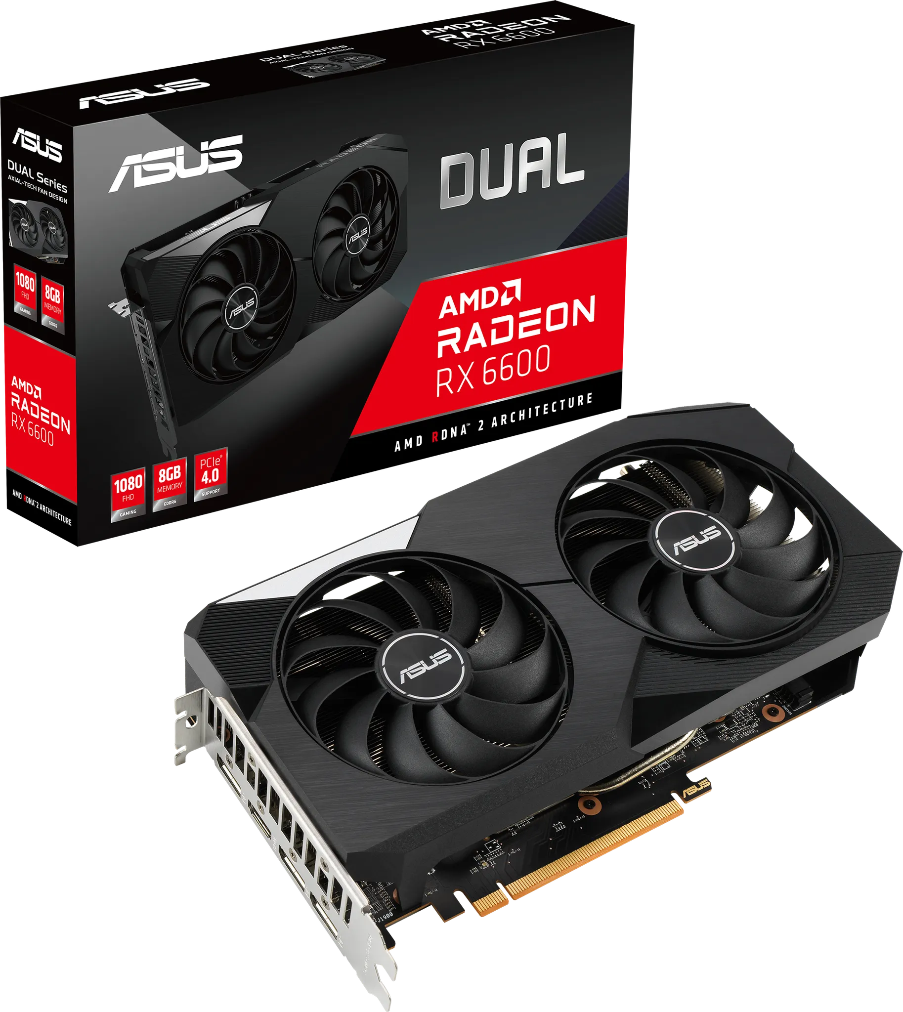 Bild von Radeon RX 6600 Dual V2 8 GB GDDR6 90YV0GP2-M0NA00