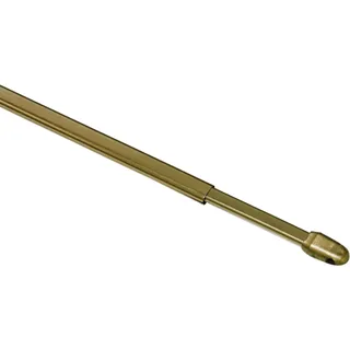 Gardinia Vitragestange flachoval Ø 11 mm Messing 60 cm - 100 cm 2-er Pack
