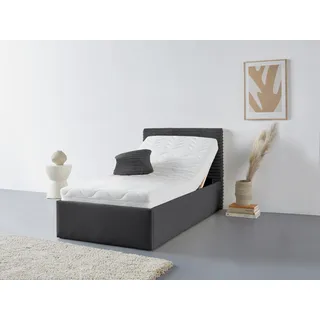 Westfalia Schlafkomfort Polsterbett "Vita", grau (anthrazit), L:210cm, Bezug: 100% Polyester, Polsterung: Polsterwatte, Material, Gestell: gepolsterter Holzwerkstoff, WESTFALIA SCHLAFKOMFORT, Betten, Polsterbett, auch mit Stauraum erhältlich, inkl. Kopfteilverstellung