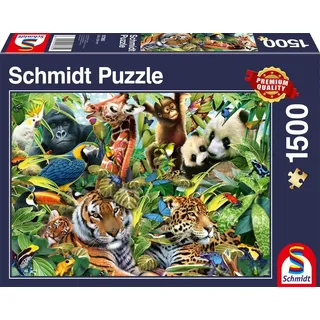 Schmidt Spiele Puzzle Kunterbunte Tierwelt (1500 Teile)