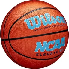 Wilson Basketball, NCAA Elevate VTX, Outdoor und Indoor, Total Grip Technology, Größe: 6, Orange/Blau