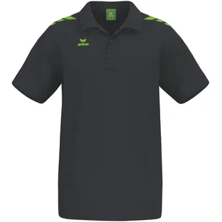 Erima Unisex Erwachsene CMPT 3 Wings Poloshirt (2112559), schwarz/Green Gecko, 4XL