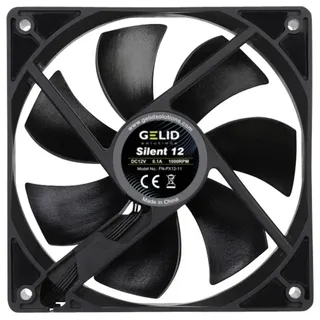GELID FN-PX12-11 PC-Gehäuse-Lüfter 120 mm, 1 x), PC Lüfter, Schwarz