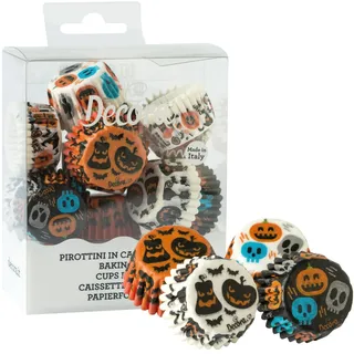 Decora, 0339711 Packung mit 200 thematischen Förmchen Bon Bon Halloween, zum Backen, Präsentieren und Verschenken von Muffins und Süßigkeiten, hitzebeständig bis 180 °C, in praktischer
