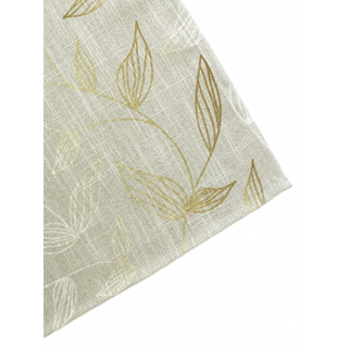 Tischläufer OTTO HOME "Raffon" Gr. 3, beige (taupe), B:180cm L:40cm, Polyester, Tischdecken, Tischläufer, Leinen Optik, Blattmotiv, Esszimmer, Deko, halbtransparent/blickdicht.