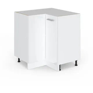 Vicco Eckunterschrank R-Line 75,6 x 0 x 0 cm Weiß Hochglanz