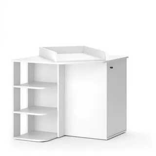 Vicco Wickelkommode Kristian Weiß 85 x 86 cm Tür und offenen Fächern