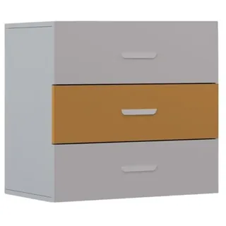 Kleine Kommode LUMI 3S, Stauraumkommode, Schubladen, Sideboard (Cashmiere + Gelb) - Gelb