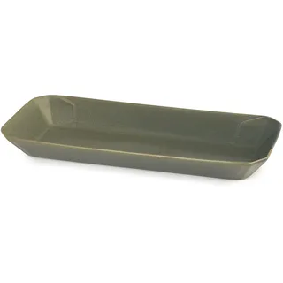 TP Streat Set 2 Tabletten aus Stoneware Grün 14 x 30 cm