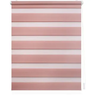 Lichtblick Doppelrollo Blickdicht ohne Bohren Altrosa 100 cm x 150 cm (B x L)