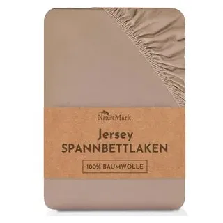 NatureMark Spannbettlaken Jersey 70 x 140 cm Sand 2 St.