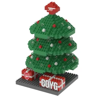 FOCO Offiziell Lizenziertes Arsenal FC BRXLZ 3D Bricks Konstruktionsspielzeug Modell Weihnachtsbaum Adventskalender 24 Tage