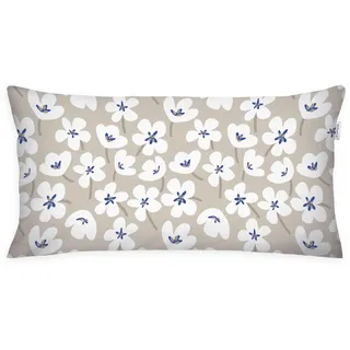 Tom Tailor Kissenbezug FRESH FLOWERS 40 x 80 cm Blau