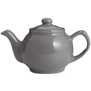 Price & Kensington Englische Teekanne für 2 Tassen, aus hochwertigem Steingut, Teekännchen grau, mikrowellen- und spülmaschinenfest, Vintage Teebereiter