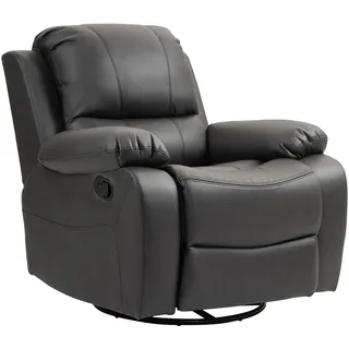 Homcom Relaxsessel Fernsehsessel mit Liegefunktion Polyester 93 x 98 x 100 cm Schwarz