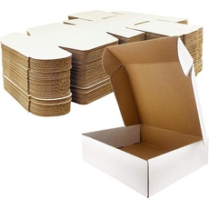 Giftgarden 25 Stück Maxibriefkarton 178x127x51 MM weiß Versandkarton für Büchersendung Kleines Geschenk Box