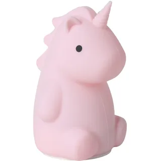 EGLO LED Nachtlicht Castellino, Akku Tischlampe Einhorn, Kinderzimmer Deko Mädchen, Silikon Nachttischlampe Kinder Baby Bett, Touch bedienbar, rosa, warmweiß, RGB