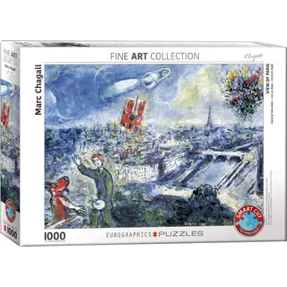 Ansicht von Paris von Marc Chagall 1000 Teile Puzzle Format 68x48 cm