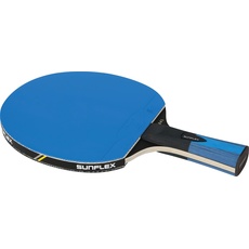 Sunflex® Color COMP B45 Tischtennisschläger | Wettkampfschläger | konkaver Griff | ITTF zertifizierter Blauer Belag | für Profis & Vereinsspieler