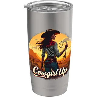 Western Cowgirl Rodeo Lifestyle Spirit Doppelwandiger Edelstahl-Thermobecher