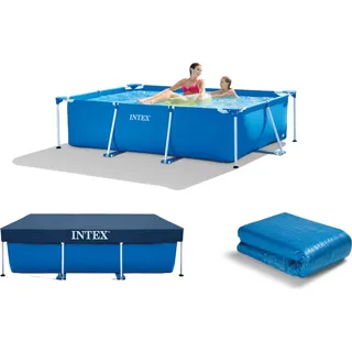 Intex Family pool - 220x150x60 cm - Metal Frame - Stahlrahmen - Blau - Mit Zubehör