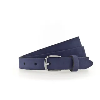 TAMARIS Ledergürtel weiches Veloursleder blau