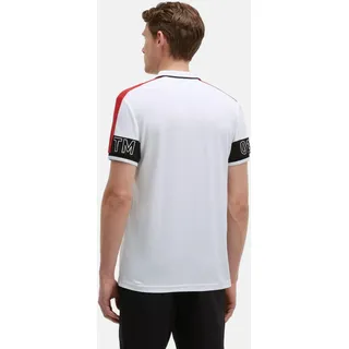 Camp David Poloshirt Keep Focused Kurzarmshirt mit Polokragen - Weiß