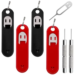 6-teiliges SIM-Karten-Entfernungswerkzeug, SIM-Karten-Fach-Öffnungswerkzeug Auswerfen Pins Nadelöffner Ejektor Kompatibel mit Allen iPhone Apple iPad HTC Samsung Galaxy Handy Smartphone