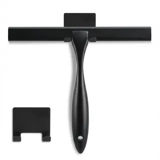 NETANY Duschabzieher 12 Zoll Matt Schwarz Abzieher Universal Edelstahl Abzieher für Badezimmer, Duschtüren, Spiegel, Fliesen und Autofenster - 100% Streifenfrei