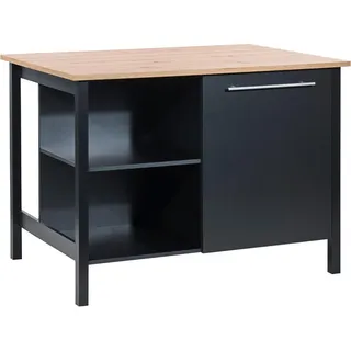 P & B Kücheninsel , Schwarz, Eiche Artisan , Holzwerkstoff , nur wie online abgebildet bestellbar , 123x90x90 cm , Küchen, Küchenzeilen & Küchenblöcke, Küchenzeilen