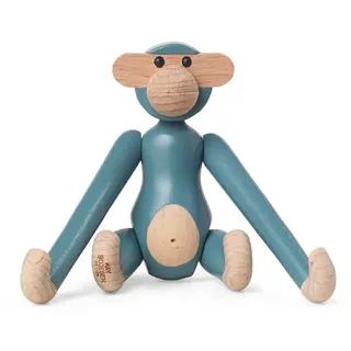Kay Bojesen Kleine Figur mini Affe blau aus Holz