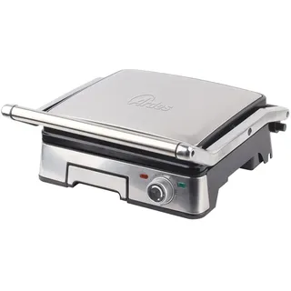 ARDES - Professionelles elektrisches Grillgerät 1800W Elektrischer Kontaktgrill für Brötchen mit 5 Temperaturstufen Grillgerät mit abnehmbaren Grillplatten Groß Farbe Stahl Modell AR1S40