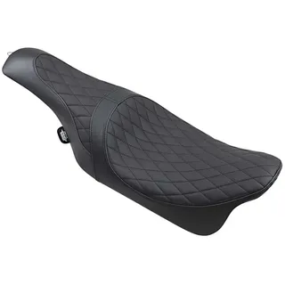 Drag Specialties Caballero Diamond Style Harley Davidson Dresser/tourimg Motorradsitz - Black - One Size