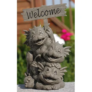 MystiCalls by Mayer Chess Gartendrachenfamilie Willkommen! Garten! Figur! Drache! Liebe! Family!