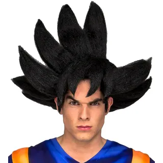 Dragon Ball Z-Perücke Goku Lizenz-Zubehör schwarz - Schwarz