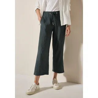 Stoffhose CECIL "Style Neele", Damen, Gr. XL (44), Länge 26, grün (slate khaki), Web, Obermaterial: 70% Viskose, 30% Polyamid, unifarben, knöchelfrei, Hosen Stoffhose, im Loose Fit, Stukturhose