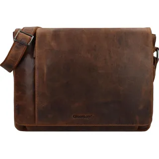 GREENLAND Nature Messenger Bag mit praktischer Einteilung, braun
