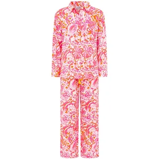 Shirtbluse ZWILLINGSHERZ "Happy Paisley", Damen, Gr. L/XL (L/XL), rosa (hellrosa), Web, Obermaterial: 100% Viskose, Paisley, bequem, ohne Ausschnitt, Blusen Shirtbluse, Viskose Set mit pinkem Paisley Muster, lange Hose und Bluse
