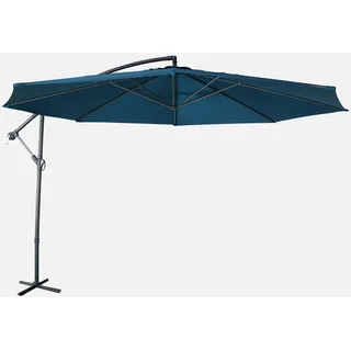 sweeek - Runder Ampelschirm Ø350cm - Wasserblau - Blau