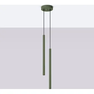 Pendelleuchte PASTELO 2 olivgrün 2xG9 8W Stahl 104x15x15cm Sollux Lighting - Grün