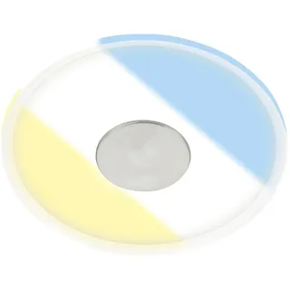 BRILONER – Einbaulampe Badezimmer, IP44, Einbauleuchte 12cm, Deckenstrahler 6W, 640lm, LED Spot, Deckenspots flach, Badezimmerlampe, Weißton des Lichtes einstellbar, weiß