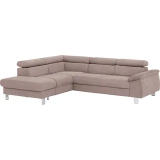 Cotta Ecksofa Komaris L-Form Kunstleder 3-Sitzer Beige