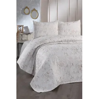 L'Essentiel Linge de Maison, Slayka - Cream, Cappucino, Doppelbett-Tagesdecken-Set, Cappuccino, 100% BAUMWOLLE, 230 x 240 cm - Braun