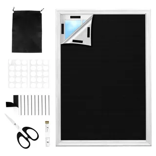 Verdunklungsrollo ohne Bohren für Dachfenster, Sonnenschutz und Hitzeschutz, 2 x 1,5 m
