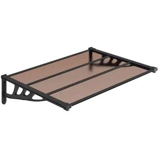 vidaXL Türvordach Schwarz 122x90 cm Polycarbonat - Schwarz