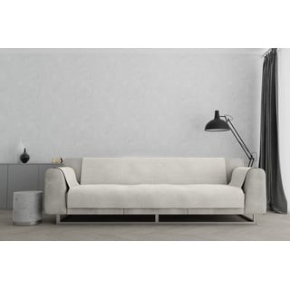 Italian Bed Linen Comfort Rutschfester Sofa Schonbezug, 100% Polyester, Creme, 4 Plätze