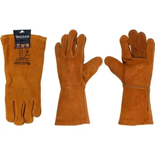 Grillhandschuhe 2er-Set Lederhandschuhe Grillzubehör Ofenhandschuhe BBQ Schutz