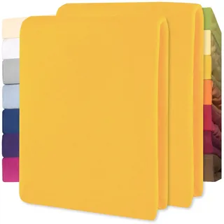 CELINATEX Spannbettlaken Jersey 60 x 120 - 70 x 140 cm maisgelb