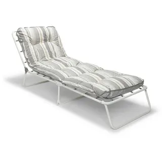 BEST Freizeitmöbel Wörthersee Sonnenliege 180 x 60 x 38 cm Grau